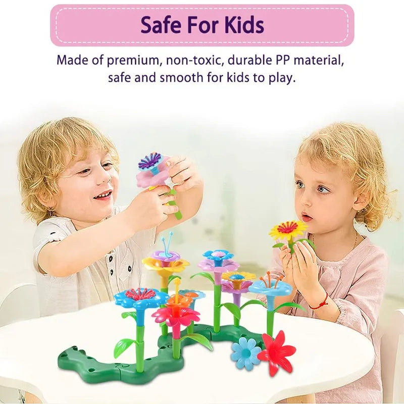 Creative Flower Garden Building Playset for Kids