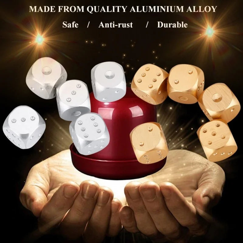 Premium Aluminum Alloy Dice Set with Storage Box