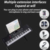 61-Key Portable Electronic Keyboard for Kids with Teaching Features