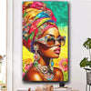 Vibrant African American Woman Diamond Painting Kit – Colorful Turban Art