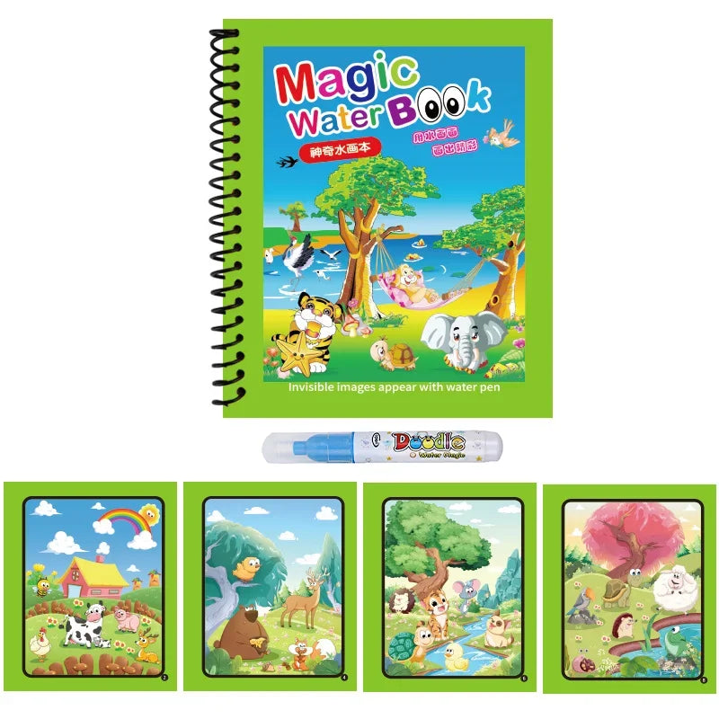 Reusable Water Drawing Book with Refillable Pen