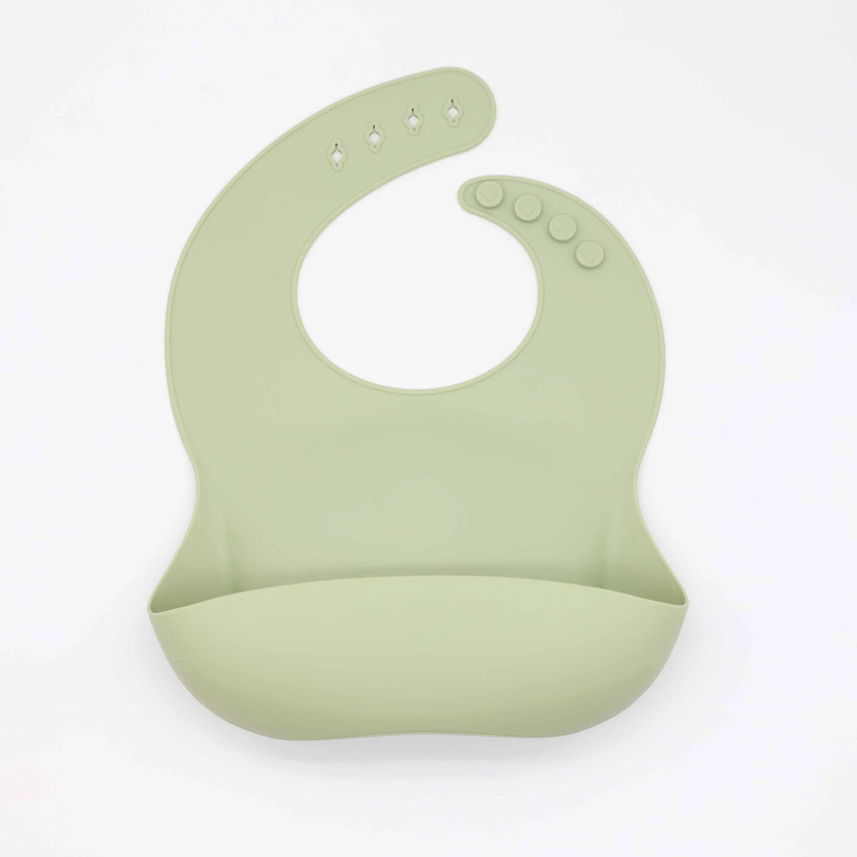 Adjustable Silicone Baby Bib with Food Catcher Pocket