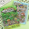 Miniature Scene Sticker Book – Cute 3D Stacked Houses DIY Craft Set