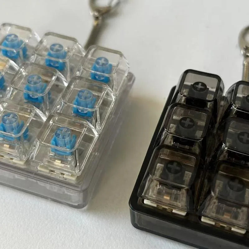 Mini Mechanical Keyboard Fidget Keychain with Clicking Keys