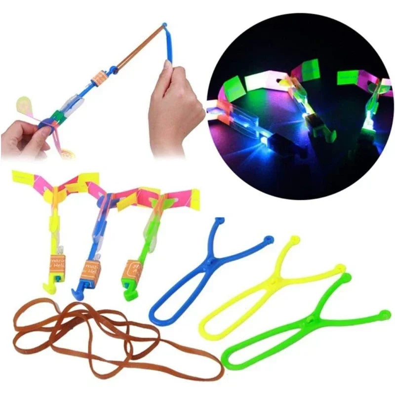 Glow-in-the-Dark Flying Arrow Helicopter Toy with LED Lights