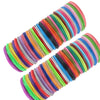 A coil of multi-color PLA filament for 3D pens, featuring various shades of green, pink, blue, and orange.