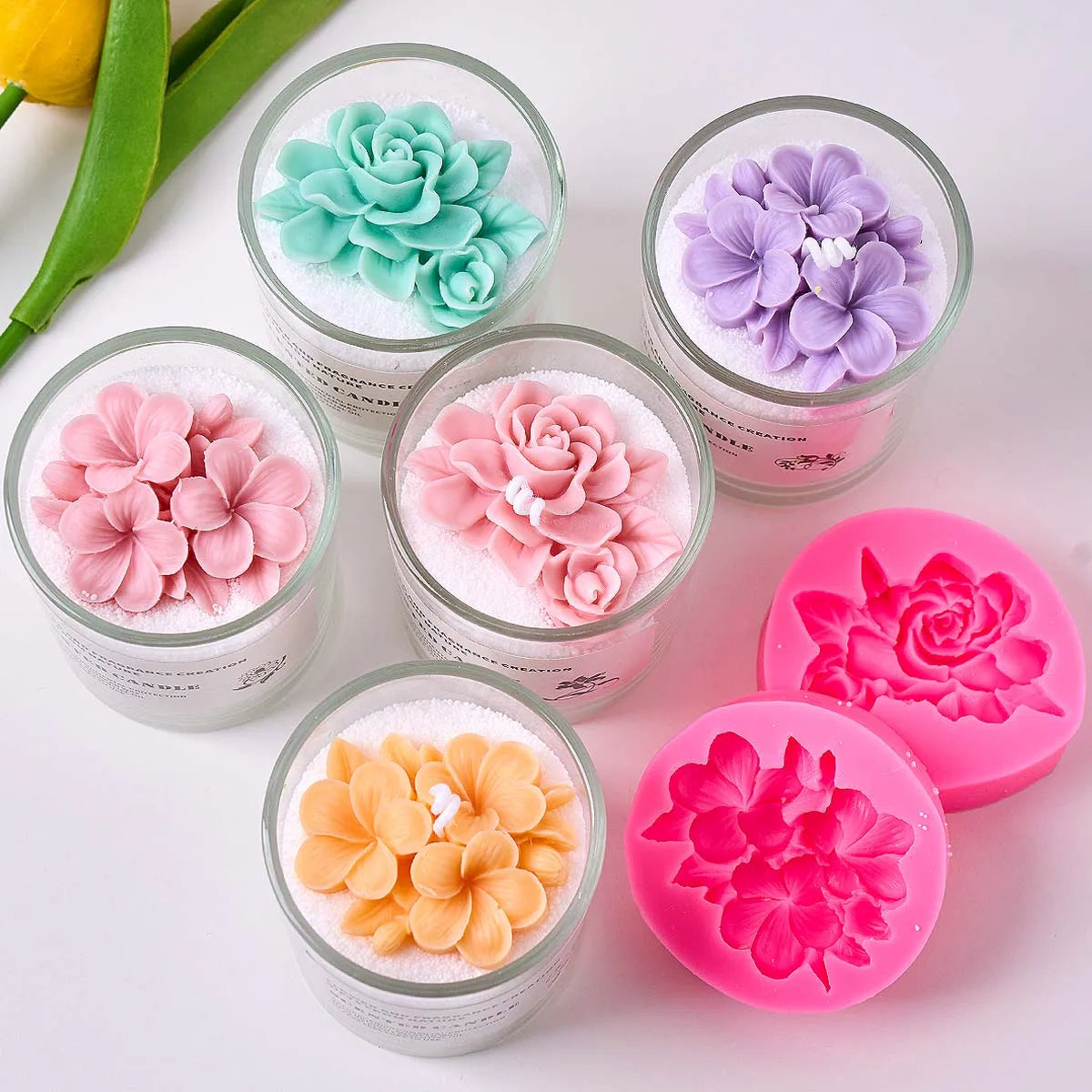 Frangipani Gardenia Silicone Mold for Candle and Soap Making