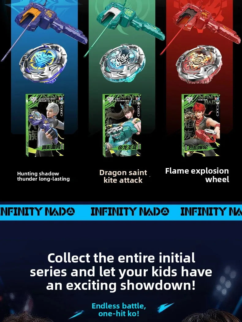 AULDEY Infinity Nado Fighting Spinning Top Toy with Launcher