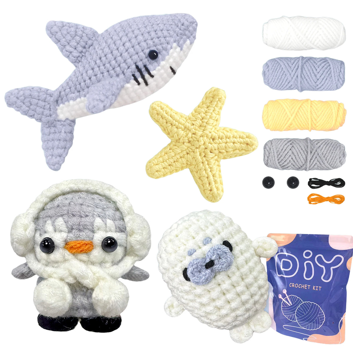 Animal Crochet Kit for Beginners – Complete Starter Set with Step-by-Step Guide