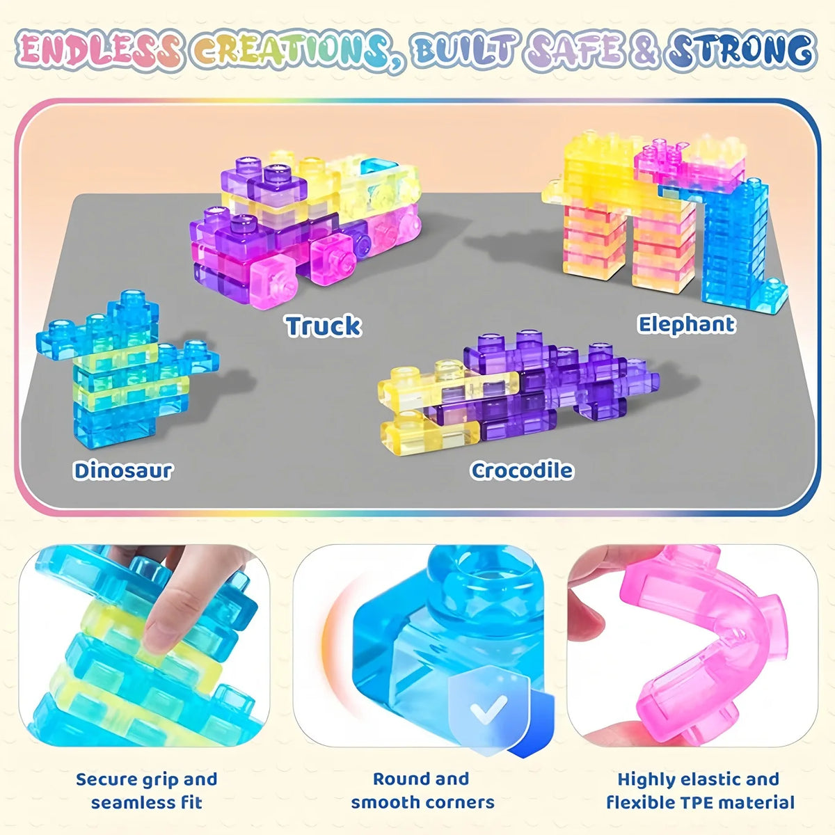 Soft Jelly Building Blocks for Creative Play