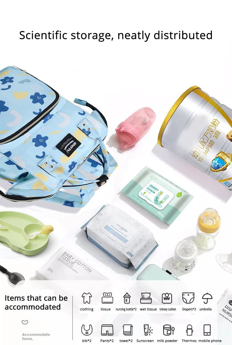 Large Capacity Waterproof Maternity Diaper Bag Backpack