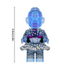 A set of mini building block figures of Five Nights at Freddy's characters Bonnie and friends in blue and purple.