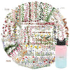 A collection of floral lace PET stickers featuring roses and morning glory vine decor.