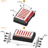 Diagram showing the assembly steps for an RC car upgrade kit, including mud flaps and exhaust components.