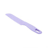 A purple kid-friendly safety knife set with a plastic handle and blade.