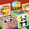 3D Wooden Tangram Puzzle Set for Kids – Cartoon Animals & Traffic Themes