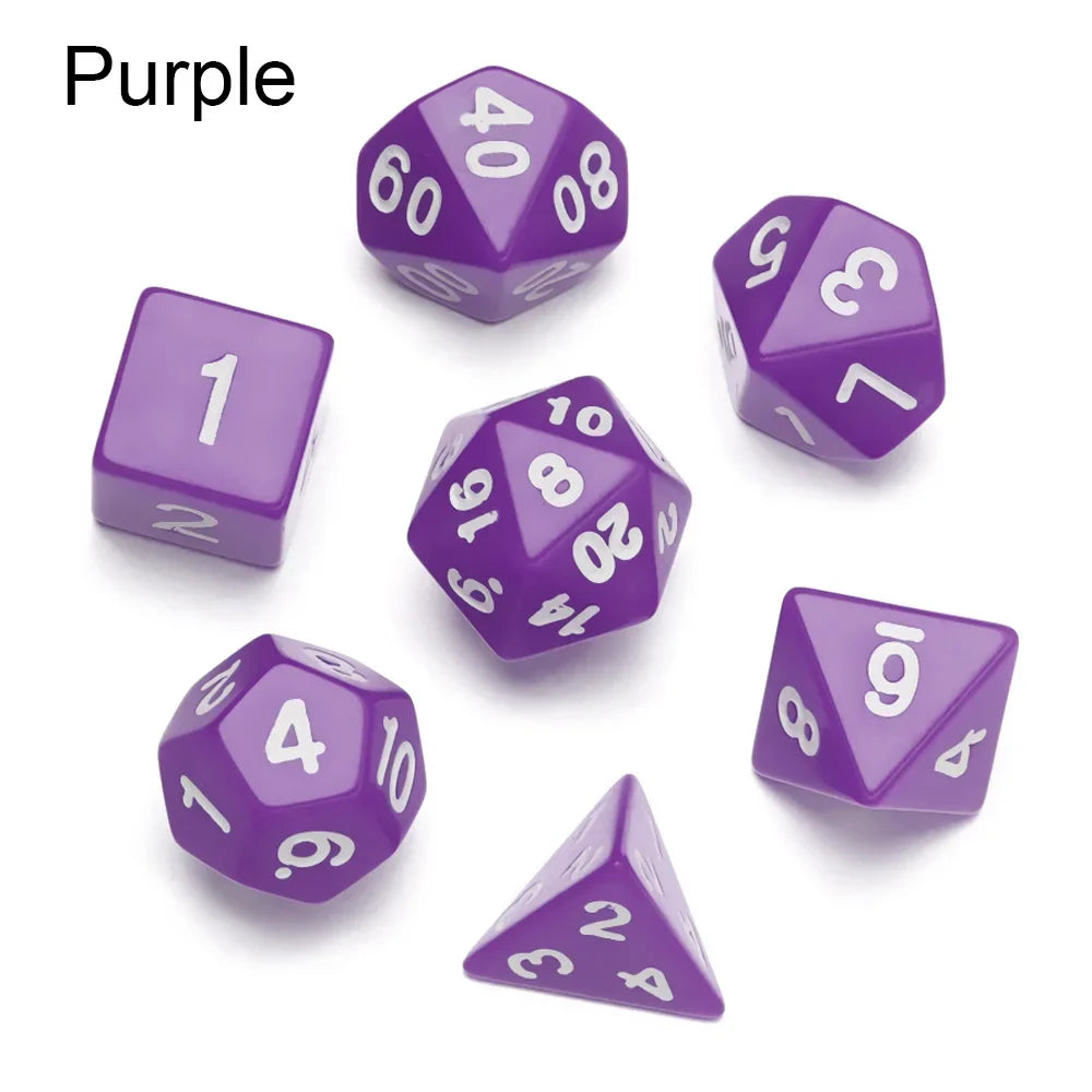 7-Piece Polyhedral Dice Set for Tabletop RPGs and Board Games