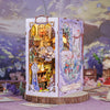 Owl Bookstore Miniature Book Nook DIY Kit with LED Lighting