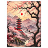 Cherry Blossom Tower Diamond Painting Kit – DIY 5D Wall Art for Adults