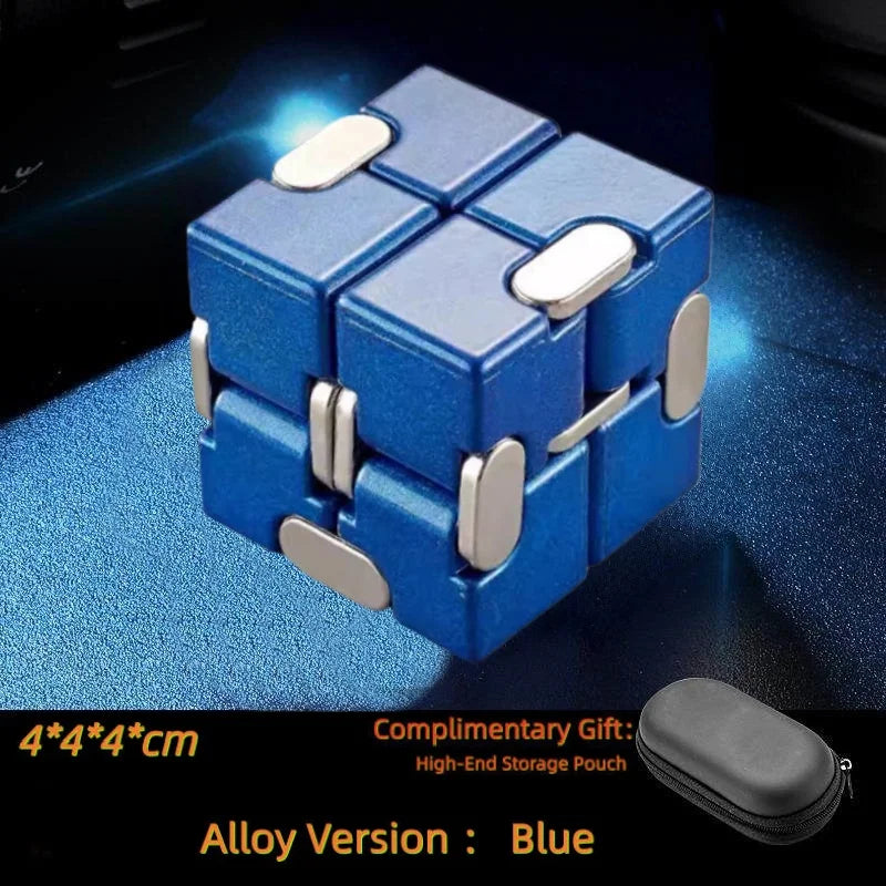 Infinity Cube Fidget Toy – Durable Metal & Plastic Stress Reliever