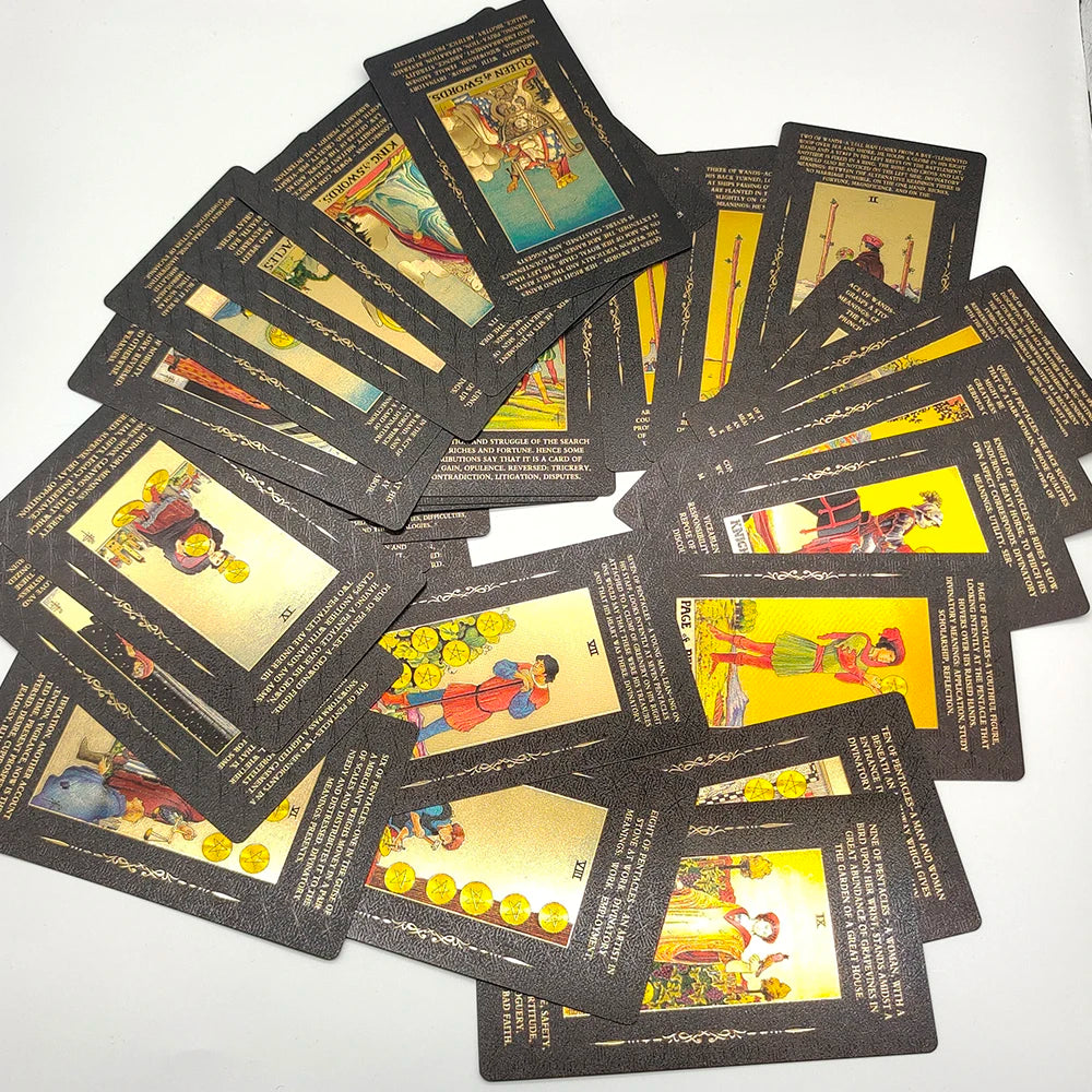 Gold Foil Rider Waite Tarot Deck