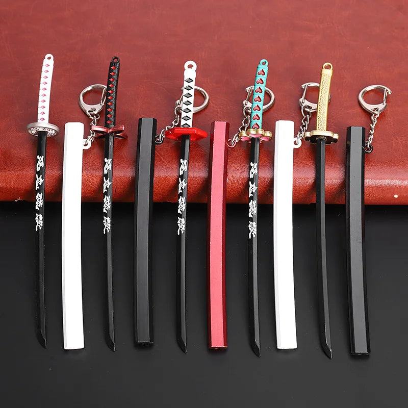 Metal Demon Slayer Katana Replica – Tanjiro Inspired Mini Samurai Sword