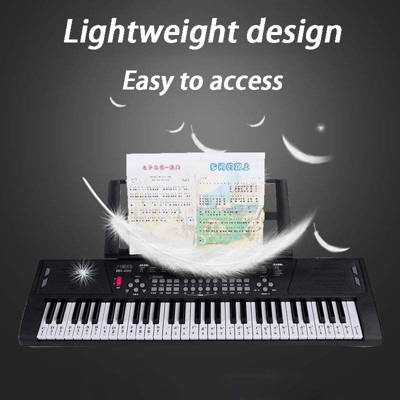 61-Key Portable Electronic Keyboard for Kids with Teaching Features