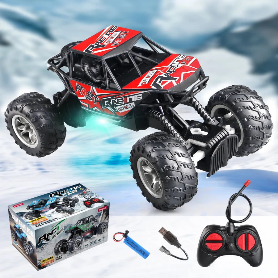 4-Way Remote Control Off-Road Car with LED Lights
