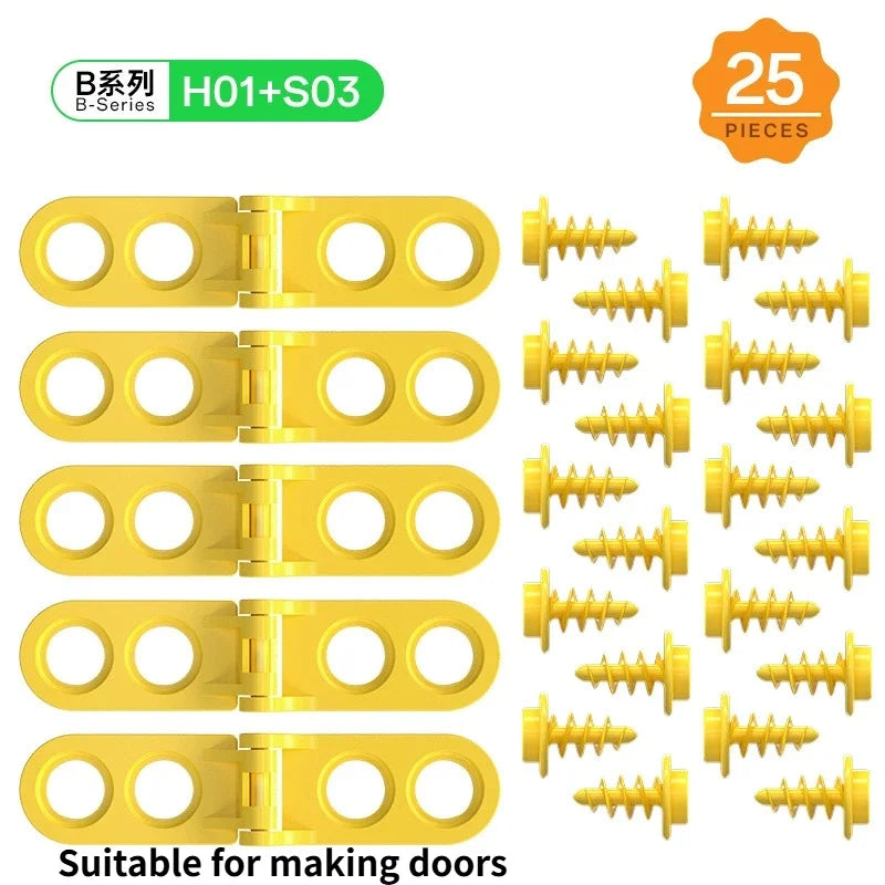 Yellow B-Series H01+S03 door hardware kit with safety cutter and tool box