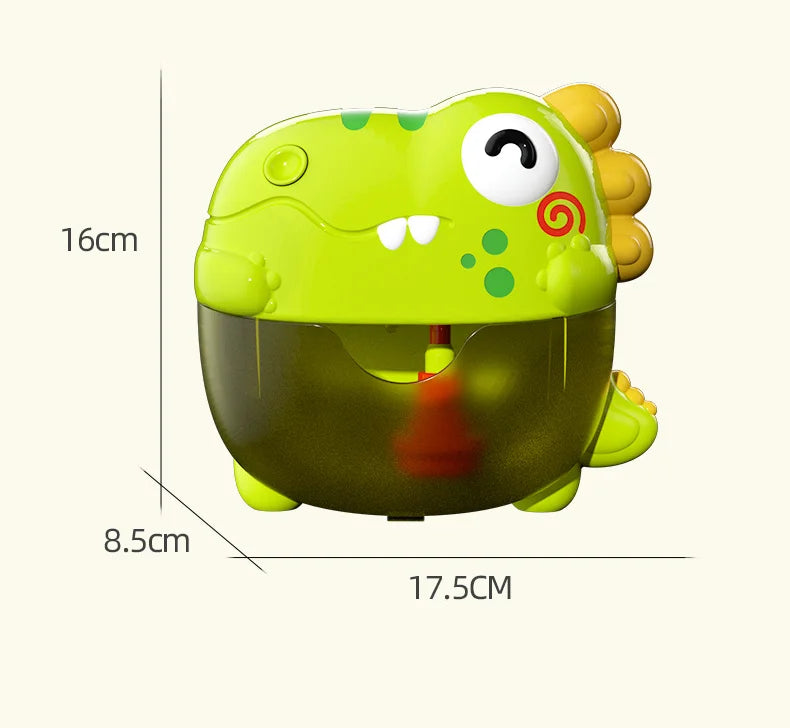 Dinosaur Bubble Machine Bath Toy with LED Lights