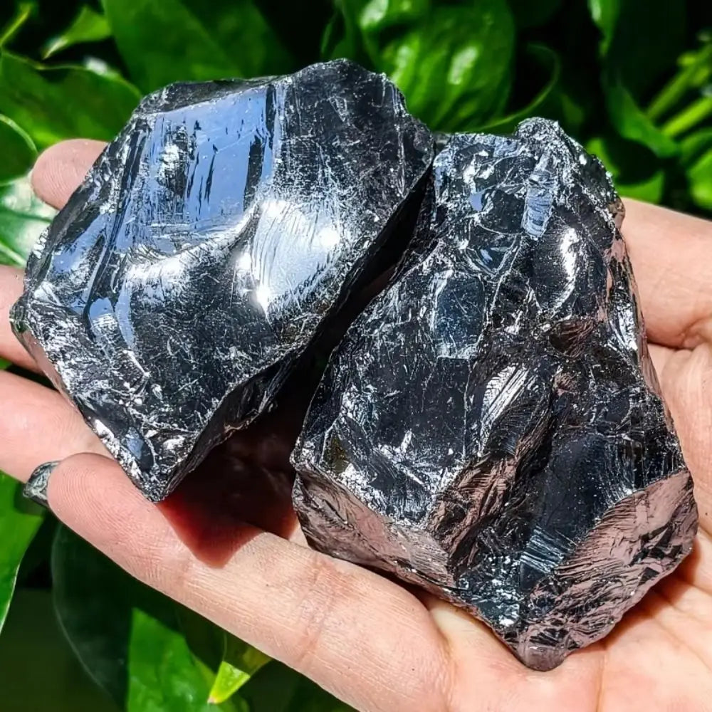Natural Terahertz Raw Stone | Large Irregular Quartz Crystal | Metallic Luster Mineral for Home Décor