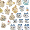 A collection of cute 3D jelly stickers featuring smiling, translucent characters in various pastel colors.