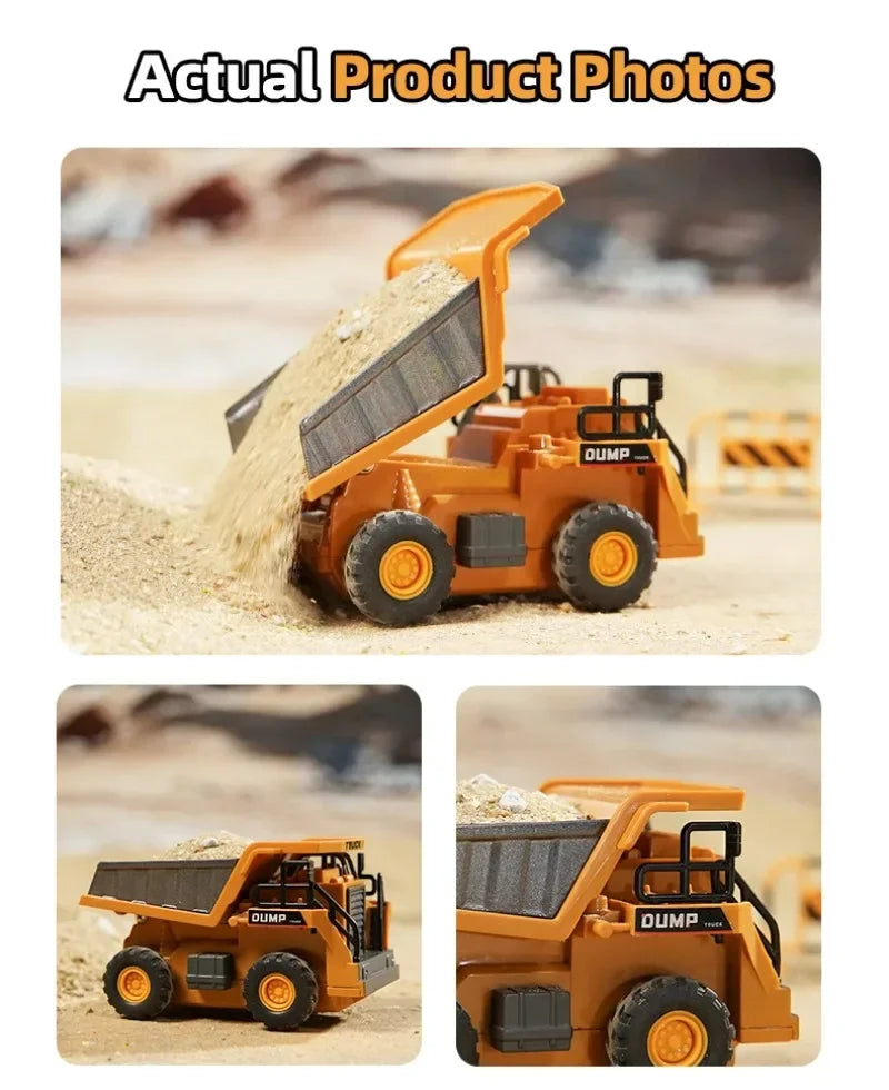 1:64 Scale Remote Control Engineering Vehicle with Lights and Sounds