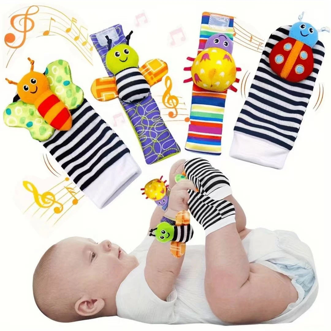 Baby Rattle Sock Toy Set – Soft Sensory & Teething Fun