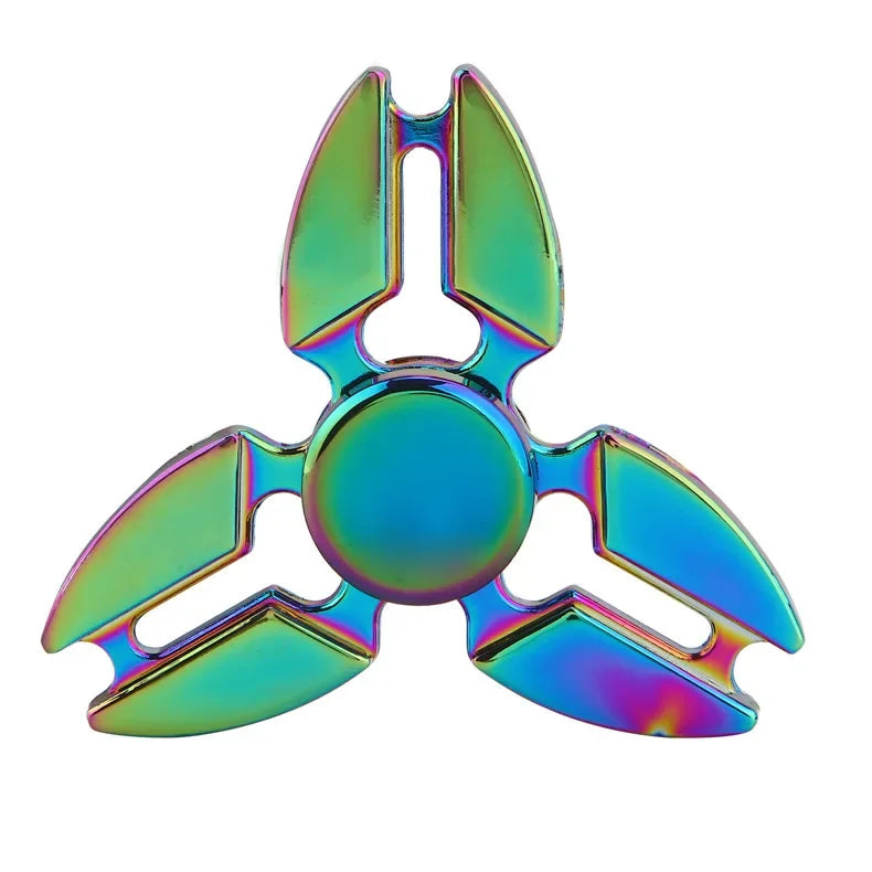 Rainbow Metal Fidget Spinner – Smooth Spinning Anxiety Relief Toy