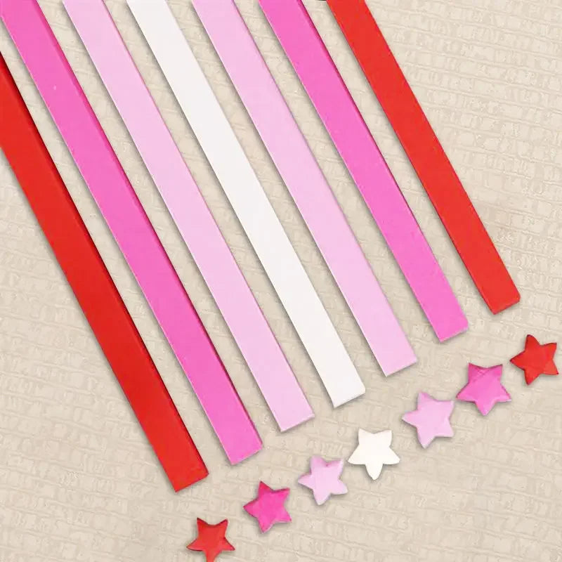 540 Double-Sided Origami Star Strips in 27 Colors for Crafting and Decoration