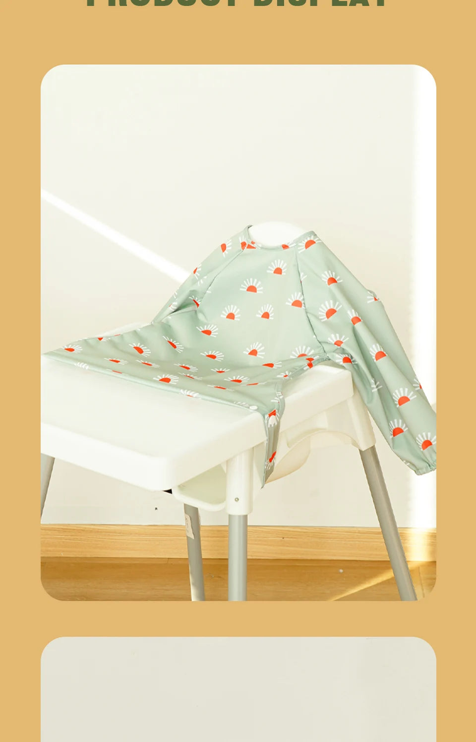 Waterproof Long-Sleeve Baby Bibs with Cute Designs