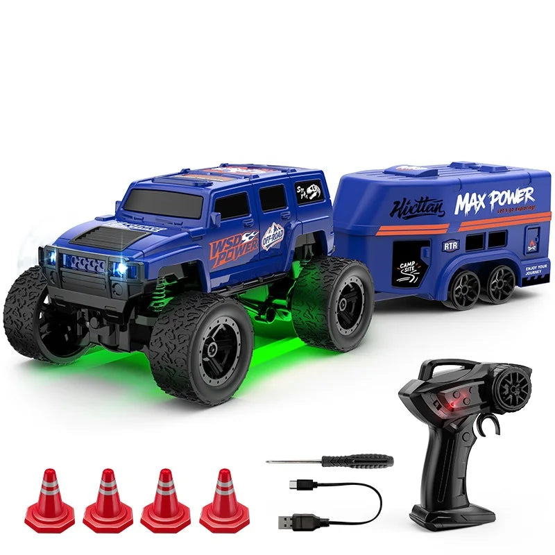 Mini Remote Control Climbing Car with Trailer
