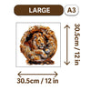 Large A3 wooden jigsaw puzzle of a lion inside a hollowed-out elephant home