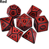 7-Piece Polyhedral Dice Set with Dual-Color Design for RPG and Tabletop Games