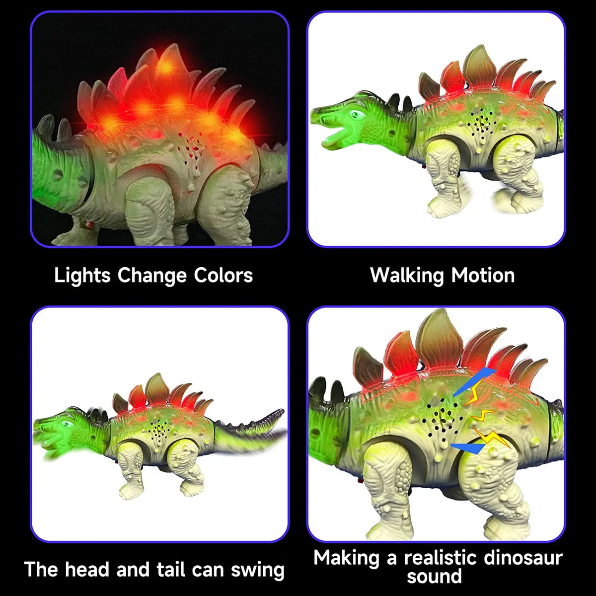 Interactive Walking T-Rex Dinosaur Toy with Lights and Sounds