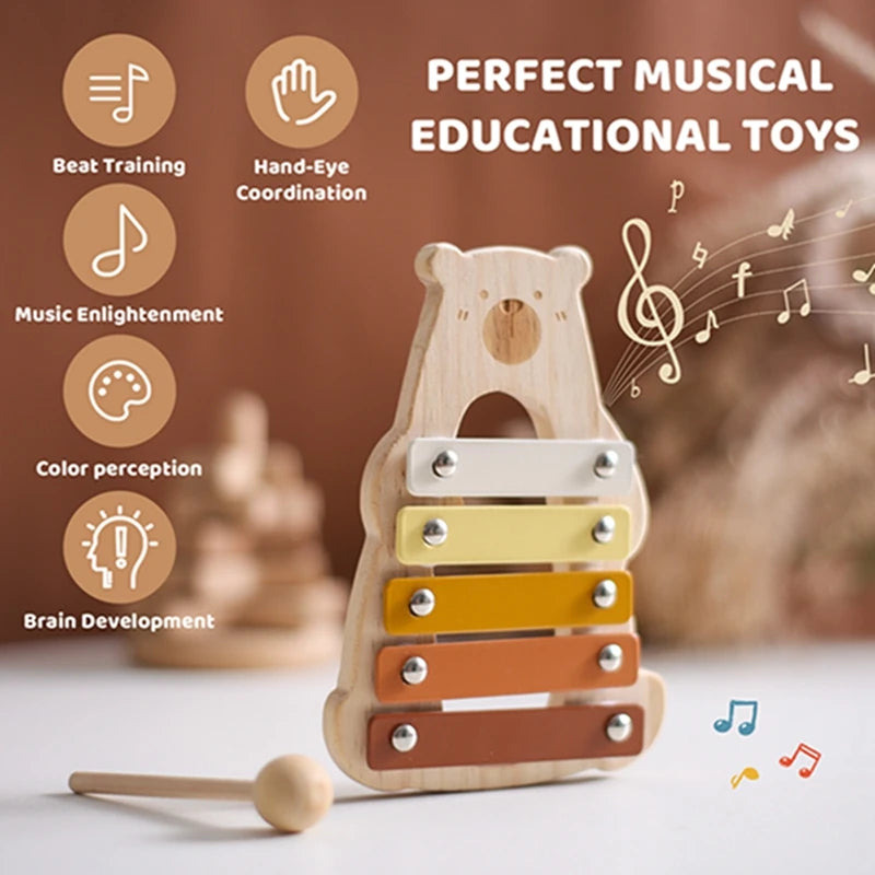 Cartoon Elephant Xylophone Musical Toy for Toddlers
