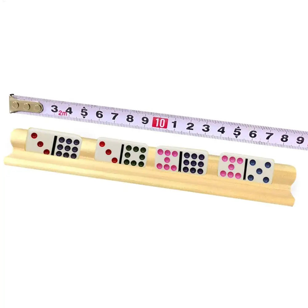 Portable Wooden Domino Trays (Set of 4)