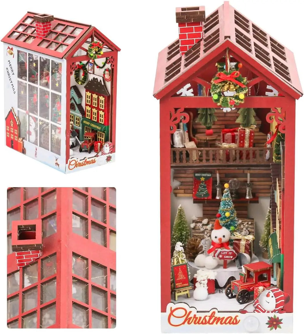 DIY Miniature Winter Cabin Book Nook Kit