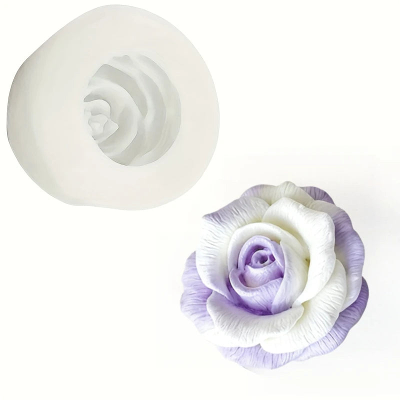 Elegant Rose Silicone Mold for Crafting and Decor