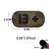 Blood Type Tactical Patches with Glow-in-the-Dark Design