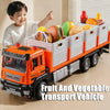 1:32 Scale Diecast Container Truck Toy – Fruit & Vegetable Transport Vehicle