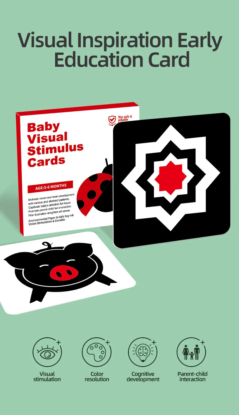 High-Contrast Baby Flash Cards for Visual Development