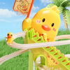 Interactive Climbing Duck Roller Coaster Toy with Lights and Music
