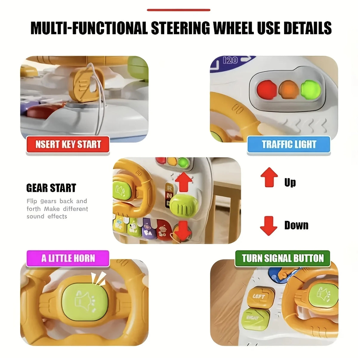 Interactive Musical Activity Table for Toddlers with Lights and Sounds